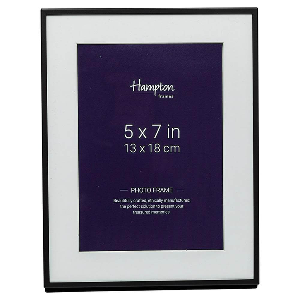 Hampton Frames Madrid Black Steel Photo Frame Various Sizes